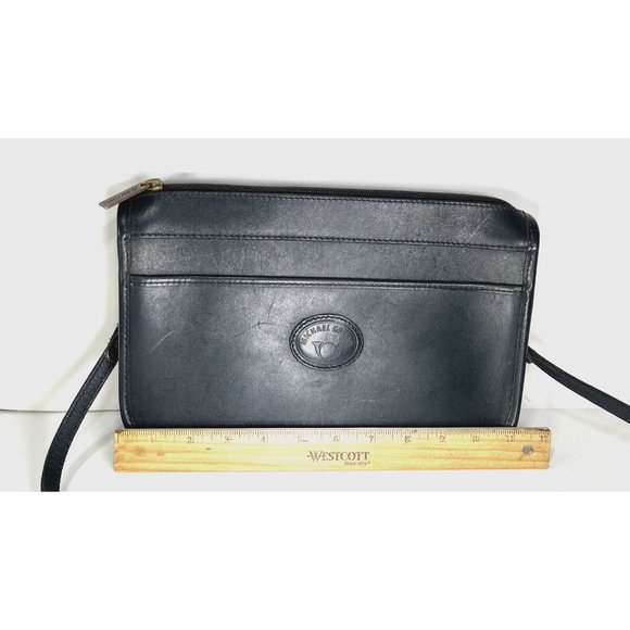 Michael Green Vintage Small Black Leather Shoulder Bag - Distressed - Picture 7 of 12